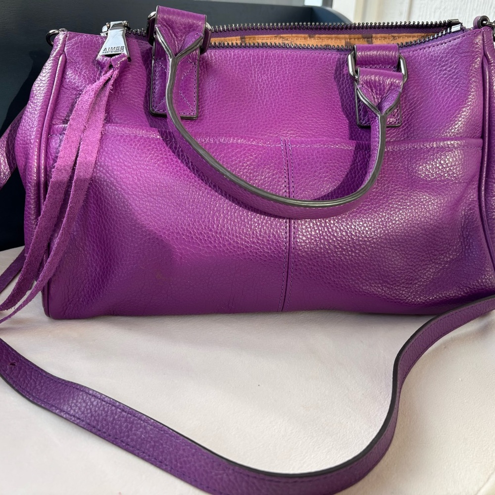 Vintage Aimee Kestenberg Purple Leather Handbag in great condition